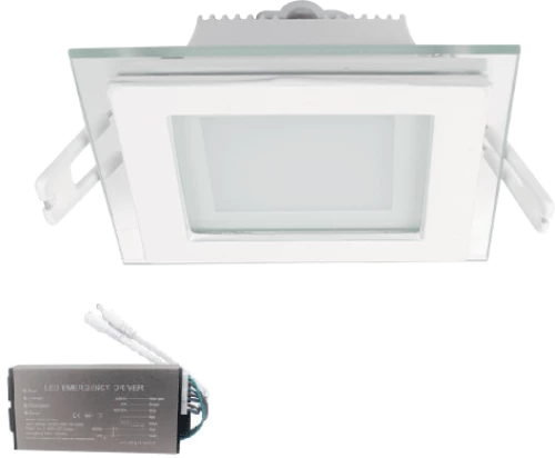 LED PANEL SQUARE GLASS 18W 4000-4300K 200X200+EM