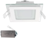LED PANEL SQUARE GLASS 18W 4000-4300K 200X200+EM