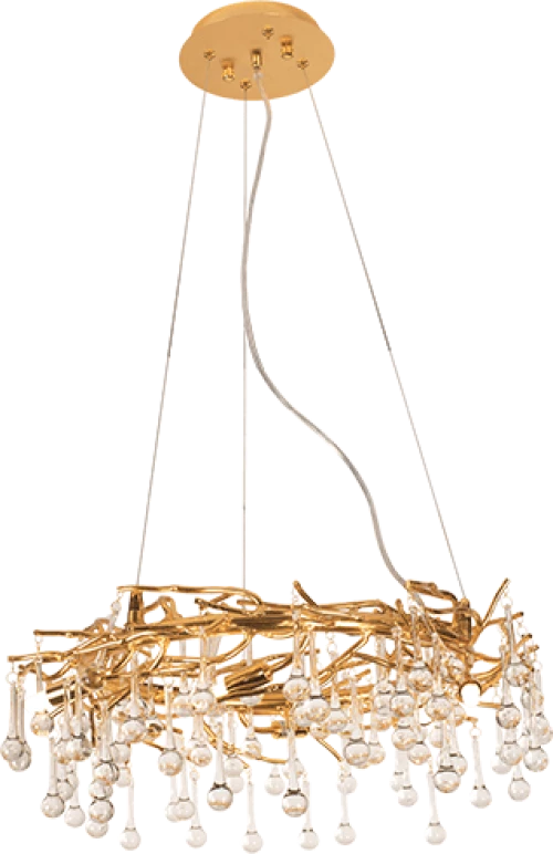 JOSEPH CHANDELIER 6XG9 GOLD/CRYSTALS