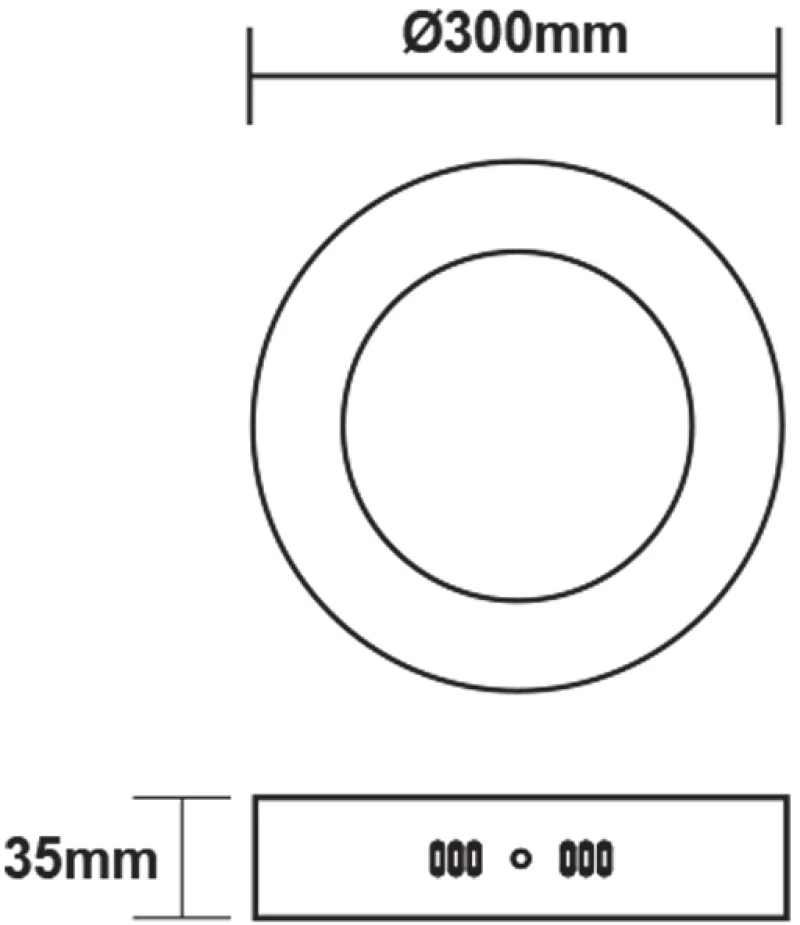 ΛΕΥΚΟ ΣΤΡΟΓΓΥΛΟ LED ΠΑΝΕΛ ΟΡΟΦΗΣ 23W 4000K 2120Lm Φ285mm 230V AC Ra80