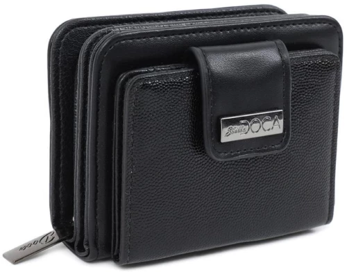 Πορτοφόλι μαύρο doca 66820