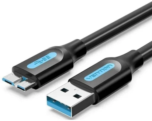 Vention usb 3.0 a Male to Micro b Male Cable 0.25m Black pvc Type (Copbc) (Vencopbc)