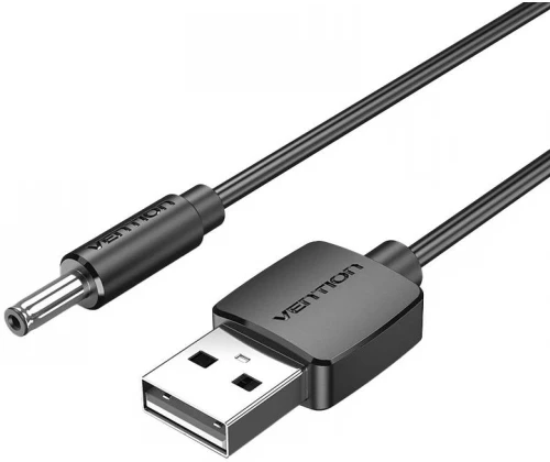 Vention usb to dc 3.5mm Barrel Jack Power Cable 1.5m Black (Cexbg) (Vencexbg)