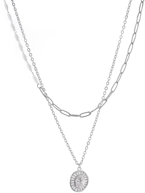 Αλυσίδα λαιμού HS4607-14 - Ασημί Bag to Bag
