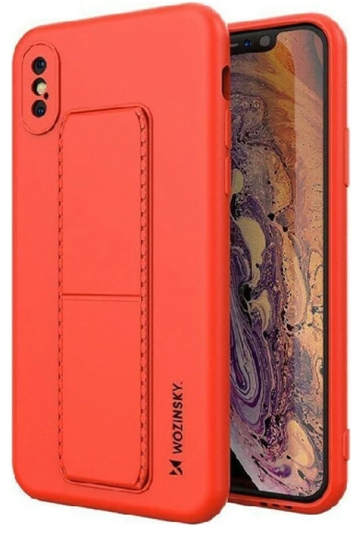 Wozinsky Kickstand Flexible Θήκη Σιλικόνης iPhone XS Max Κόκκινο