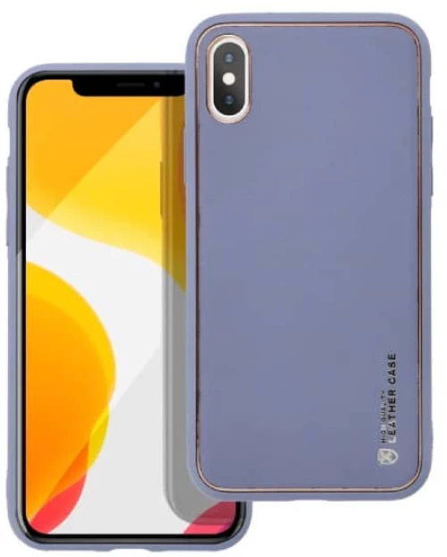Forcell® Leather Case Θήκη Πλάτης Δερματίνη iPhone X Μπλε Ραφ