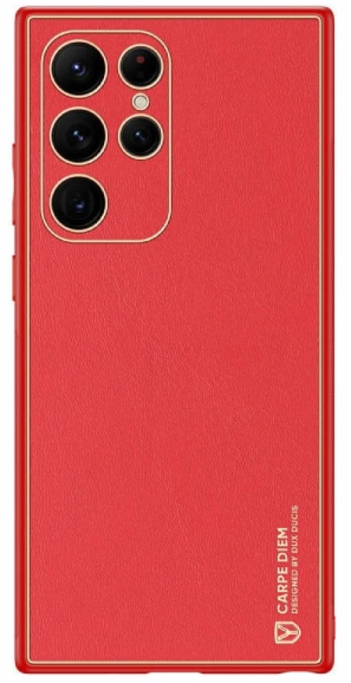 Dux Ducis Yolo Elegant Θήκη Πλάτης Δερματίνη Samsung Galaxy S22 Ultra 5G Κόκκινο