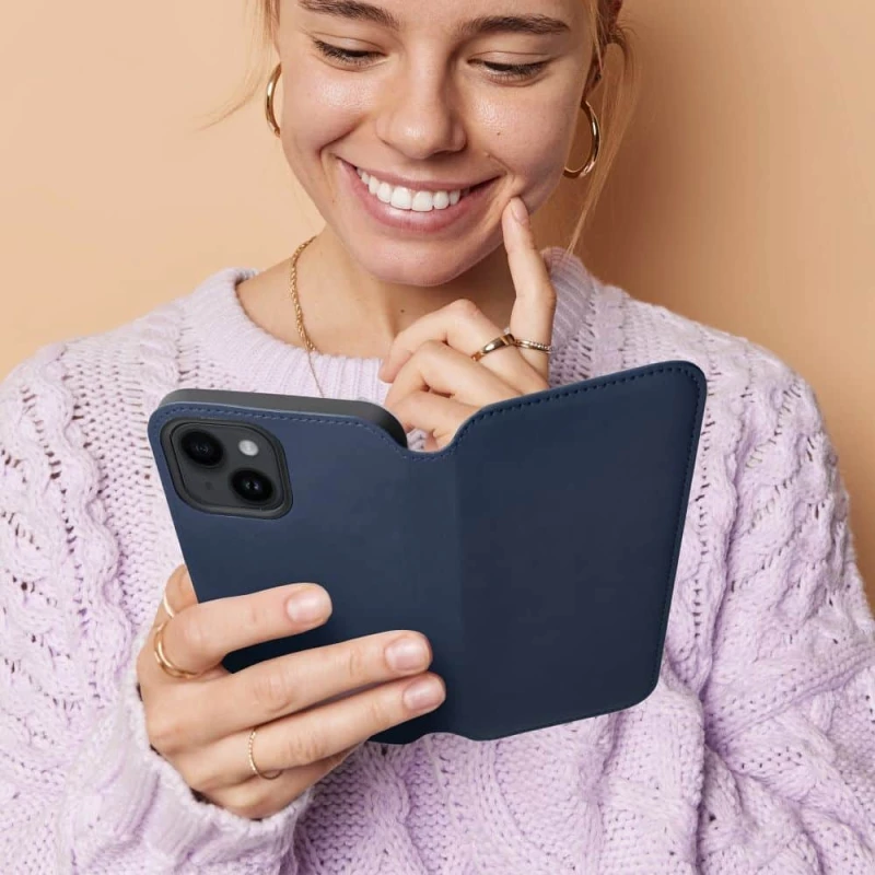 Nuon® Θήκη Book Δερματίνη Kabura Dual Pocket Samsung Galaxy A54 5G - Navy