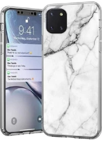 Wozinsky® Θήκη Σιλικόνης Samsung Galaxy A91 / Note 10 Lite  Marble Λευκό