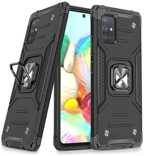 Wozinsky Θήκη Ring Armor Kickstand Samsung Galaxy A71 5G Χρώματος Μαύρο