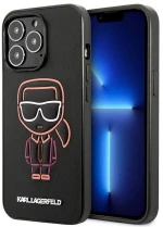 Karl Lagerfeld® Karl Ikonik Outline Back Cover iPhone 13 Pro Μαύρο (KLHCP13LTUOK)