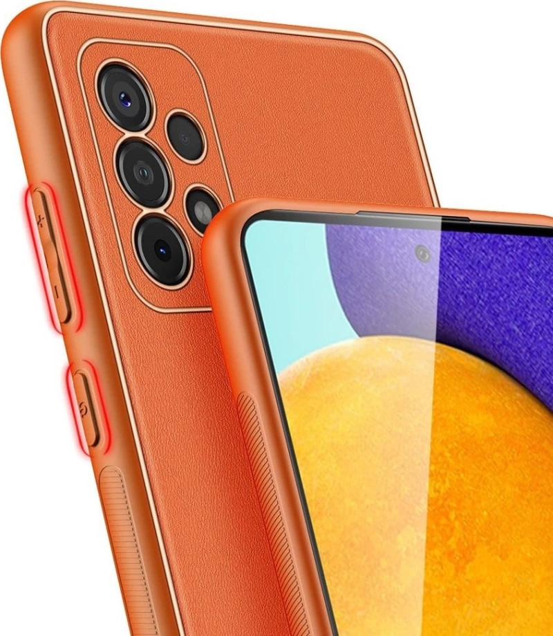 Dux Ducis Yolo Θήκη Πλάτης Δερματίνη Samsung Galaxy Α52 5G / 4G Πορτοκαλί