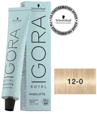 Schwarzkopf Professional Igora Royal highlift 12-0 Ξανθιστικό Φυσικό 60ml