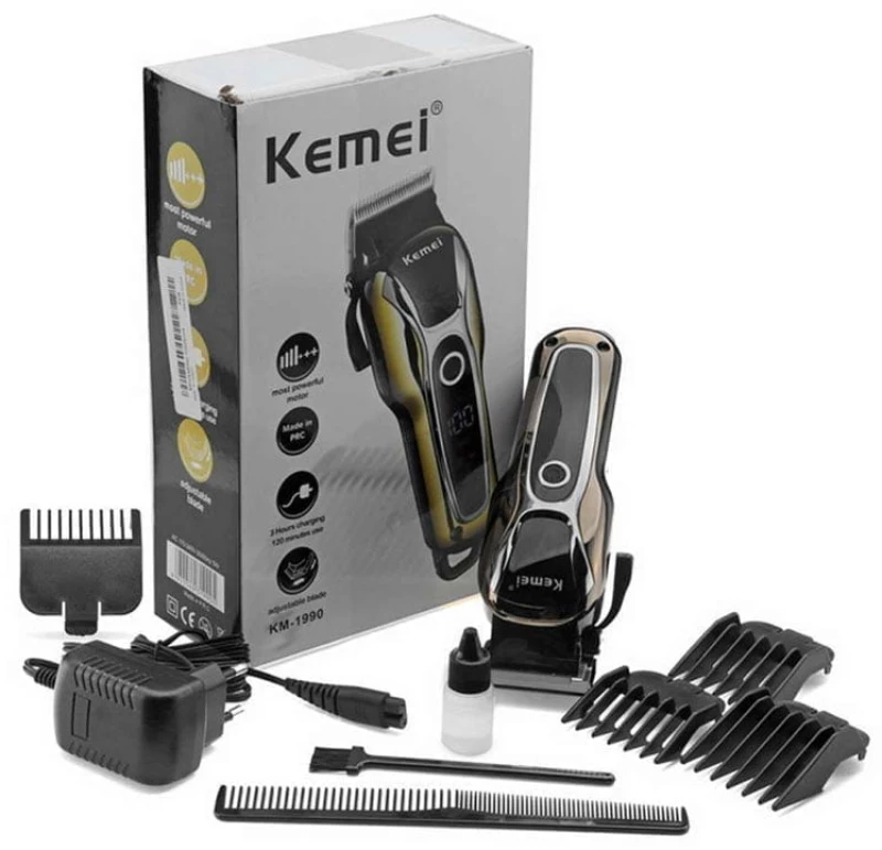 Kemei Επαγγελματική Επαναφορτιζόμενη Κουρευτική Μηχανή KM-1990 8126