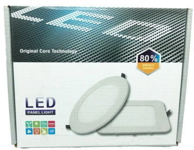 LED φωτιστικό οροφής 9W 220V - LED PANEL LIGHT SQUARE WHITE 15001