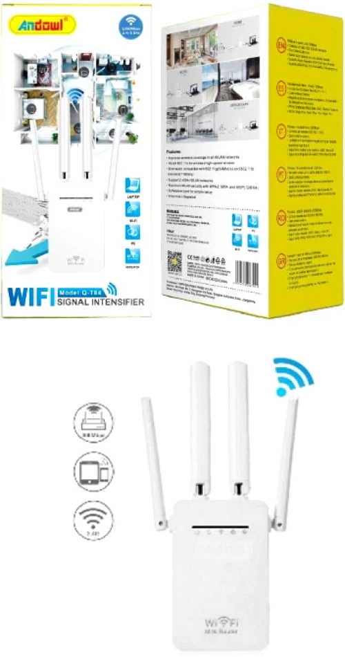 Andowl WiFi Extender Single Band (2.4GHz) 300Mbps Q-T84 075486