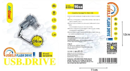 Andowl Στικάκι USB 3.0 Flash Drive 16GB Q-UZ16 - Flash Drive 075452