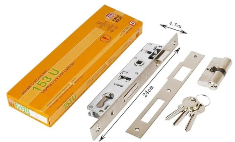 Κλειδαριά πόρτας 153U - Mortise lock with cylinde 153U 80022