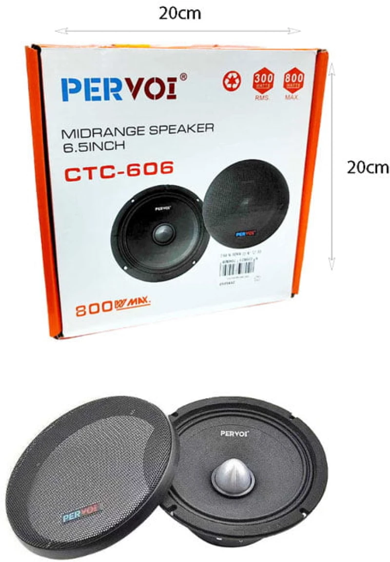 PerVoi Σετ Ηχεία Αυτοκινήτου CTC-606 6.5" με 300W RMS - Midrange speaker z891010
