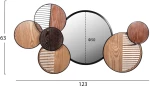 ΚΑΘΡΕΠΤΗΣ ΤΟΙΧΟΥ ΣΤΡΟΓΓΥΛΟΣ FB94217 MDF-BLACK METAL 123x5x63Υεκ.