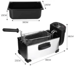 RAF Φριτέζα λαδιού inox 2000W 3.0L R.5299 - Deep Fryer 92011
