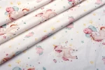 Σεντόνι Λίκνου (80x110) Unicorn 209 White-Salmon βαμβακερό DimCol