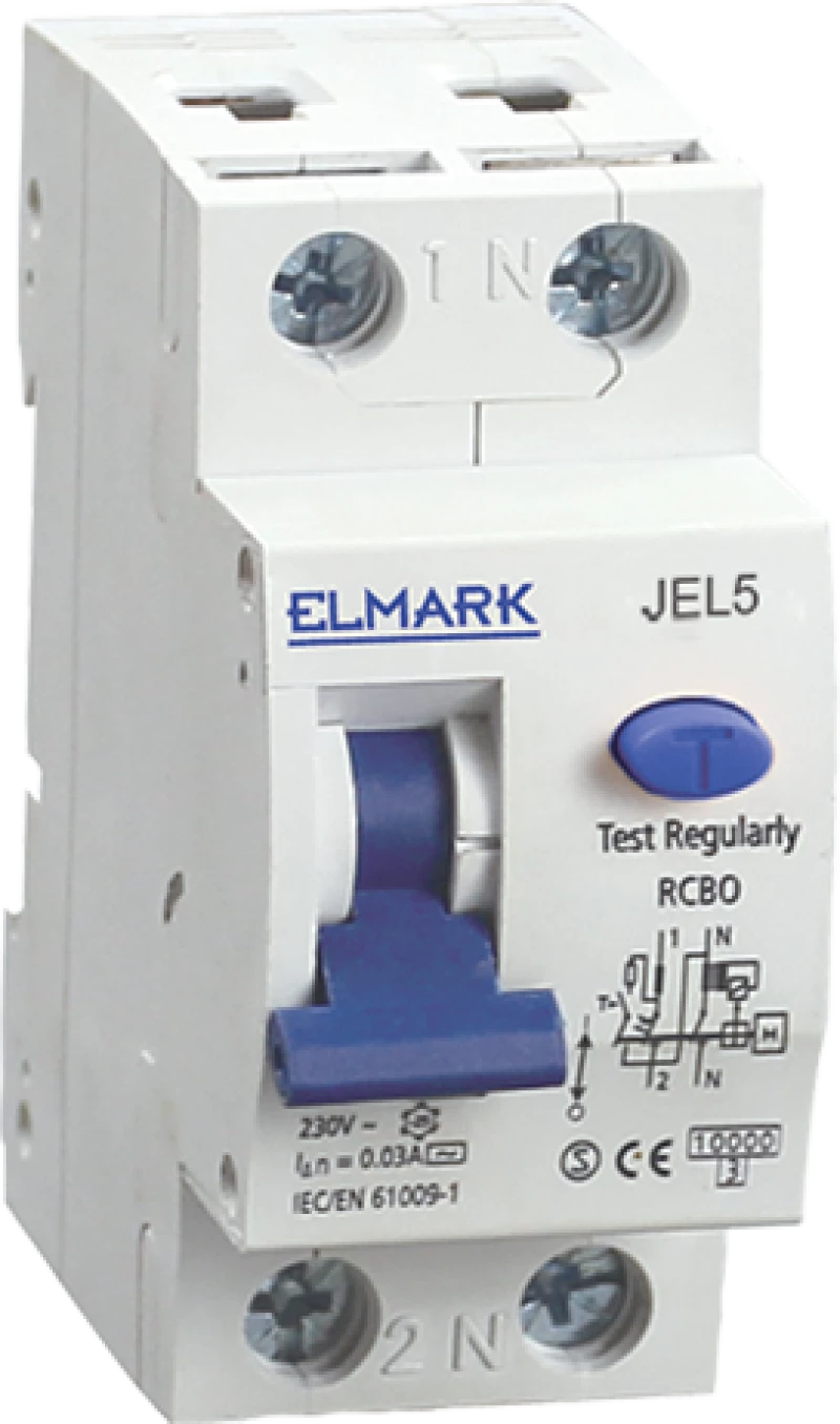 RESIDUAL CURRENT OPERATED CIRCUIT BREAKER JEL5 6kA 2P 10A/500mA