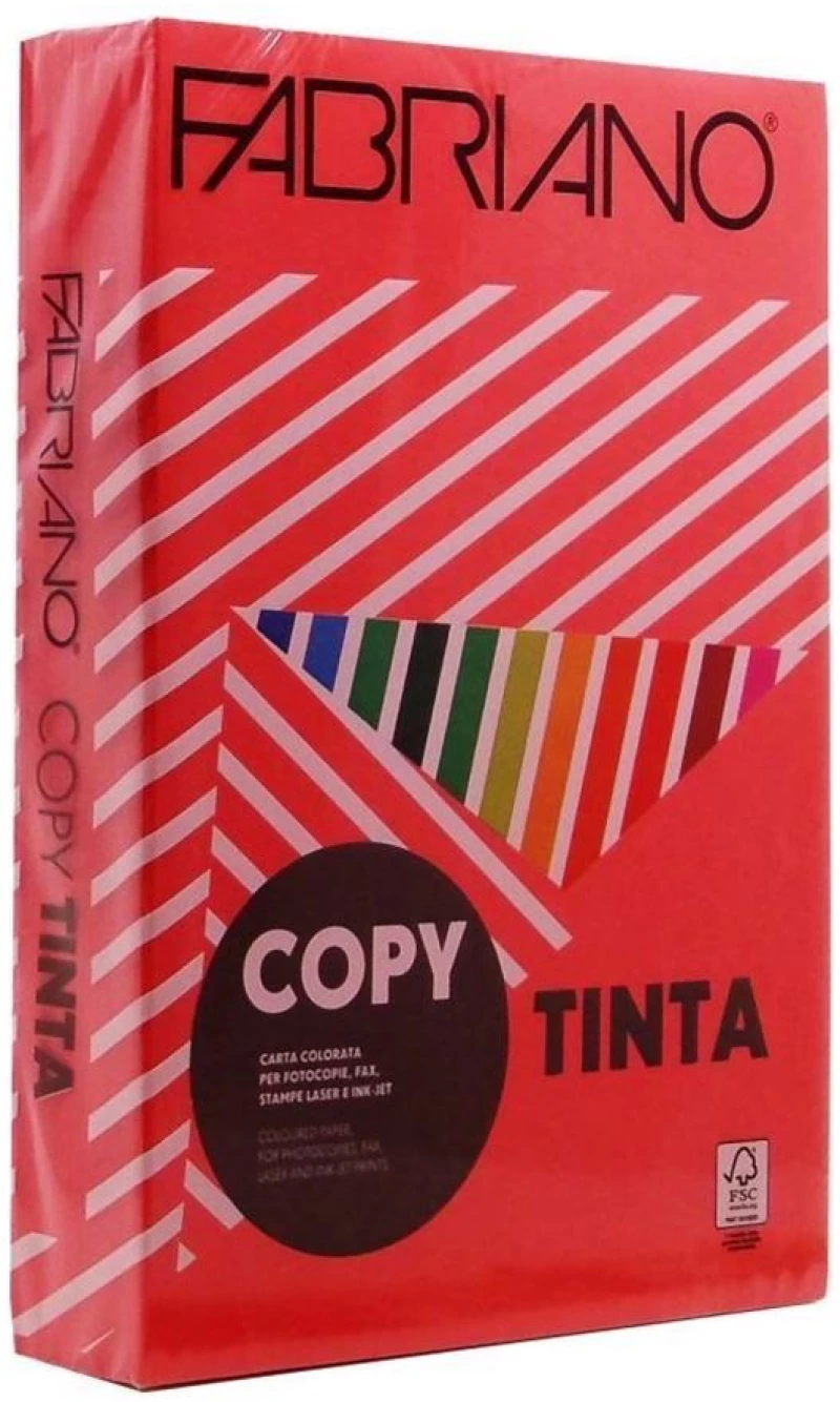Χαρτί Φωτοτυπικό Α4 Fabriano 80gr 500φ. Deep Colour Rosso