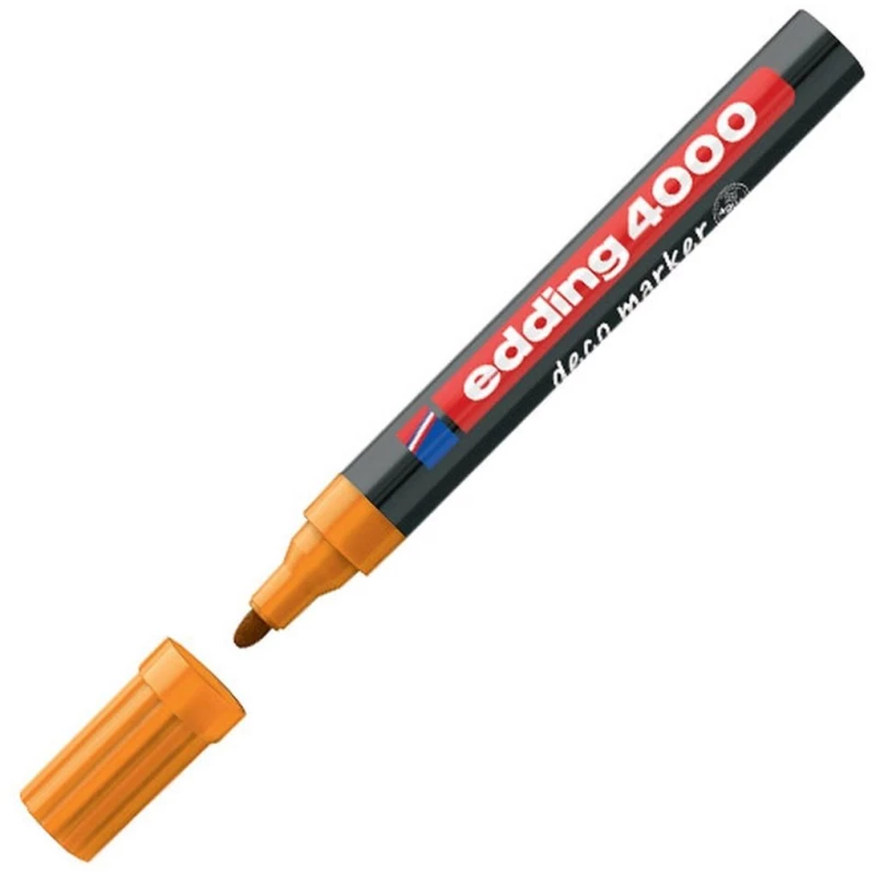 Μαρκαδόρος Edding 4000 Διακόσμησης 2-4mm Στρογγυλή Μύτη Πορτοκαλί