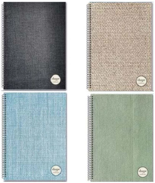Τετράδιο Σπιράλ Α4  Shape Fabrics 1Θεμ.30φ.