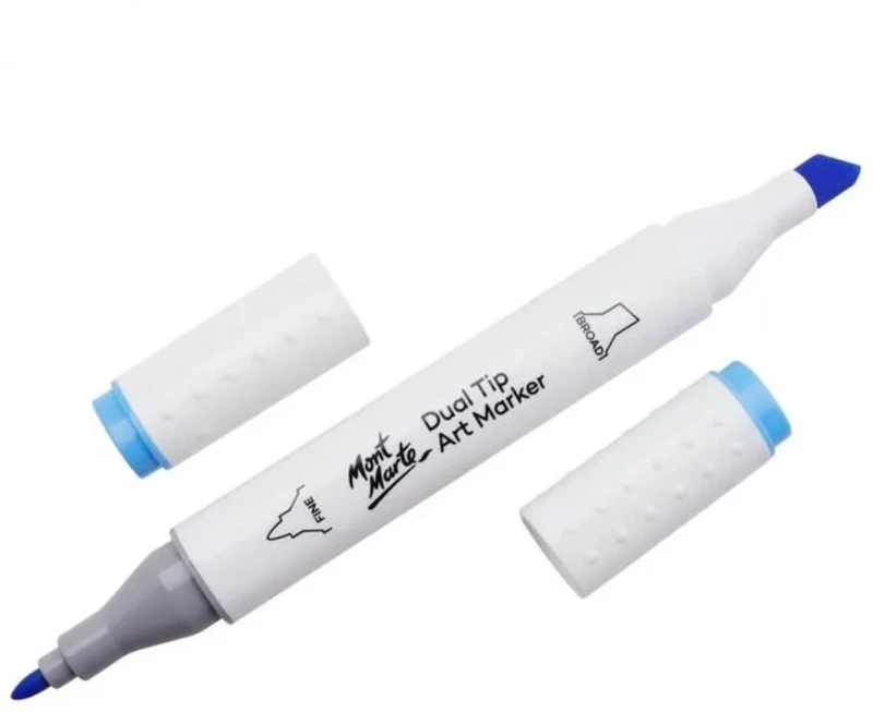 Μαρκαδόρος Διπλής Μύτης Mont Marte Art Marker B4 Sky Blue (76 Sky Blue) MGRD0028