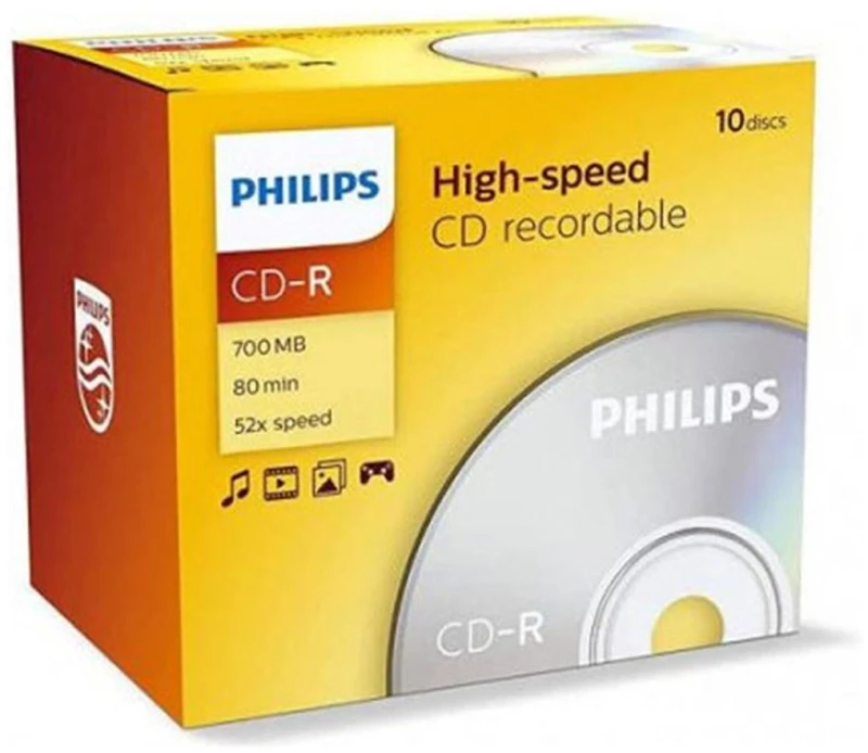 CD-R Philips 700MB 52xSpeed 80min Recordable