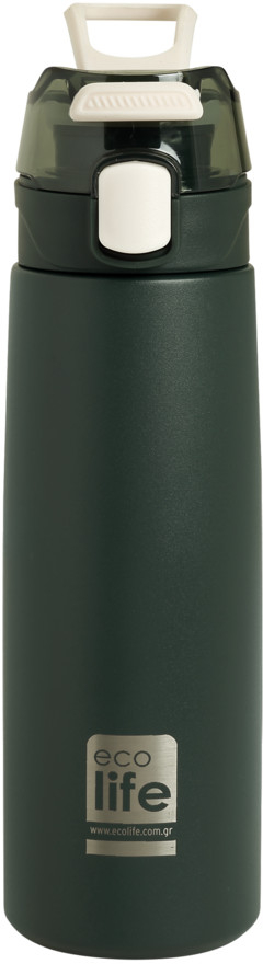 Ανοξείδωτo Μπουκάλι Ecolife Με infuser 550ml Dark Green Thermos 33-BO-3035