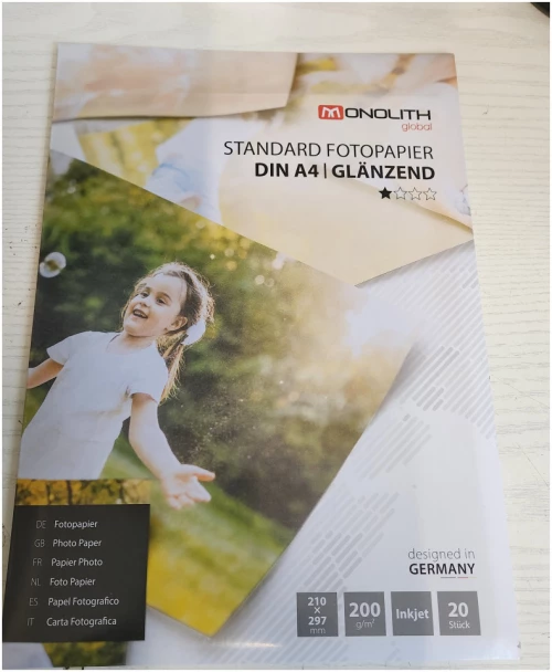 Φωτογραφικό Χαρτί Monolith για Inkjet Εκτυπωτές A4 Glossy 200gr/m² 20 Φύλλα 402004
