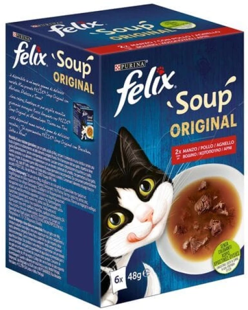 FELIX SOUP ΒΟΔΙΝΟ, ΚΟΤΟΠΟΥΛΟ & ΑΡΝΙ 6Χ48GR