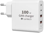 LAMTECH GaN FAST CHARGER 2xTYPE-C & 2xQC3.0 OUTPUT 100W
