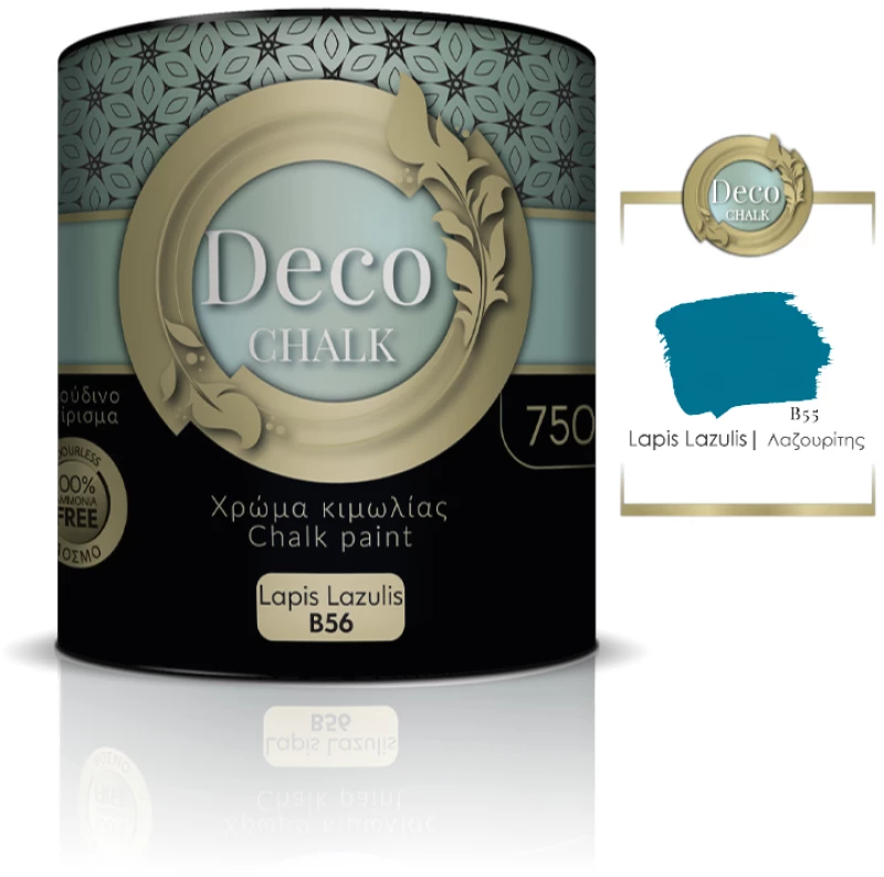 Χρώμα κιμωλίας νερού Deco Chalk Paint 750ml - B55 Λαζουρίτης