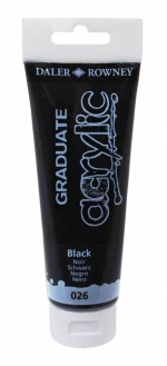 Ακρυλικό Χρώμα Daller Rowney 120ml 026 Black 123120026