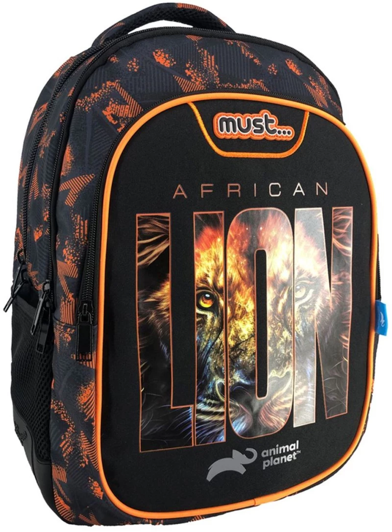 Τσάντα Πλάτης Must 32x18x43cm 3 Θήκες Animal Planet African Lion
