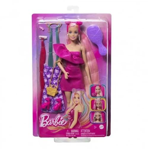 Mattel Barbie Πολύχρωμα Μαλλιά JDC85