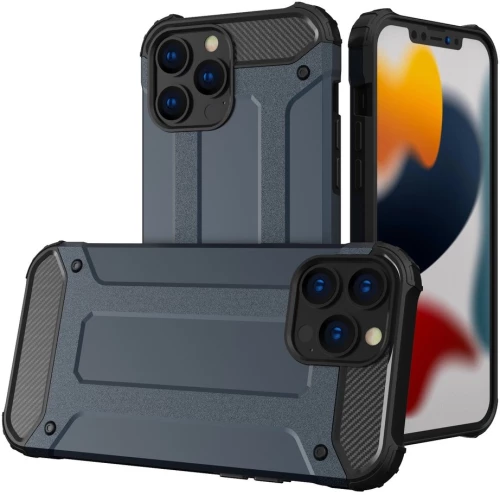 Hybrid Armor case for iPhone 14 Pro armored hybrid cover blue