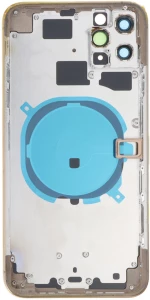 Middle Frame + Battery Door + Back Camera Lens and Bezel + Side Buttons + SIM Card Tray for iPhone 11 Pro Max European Version Gold