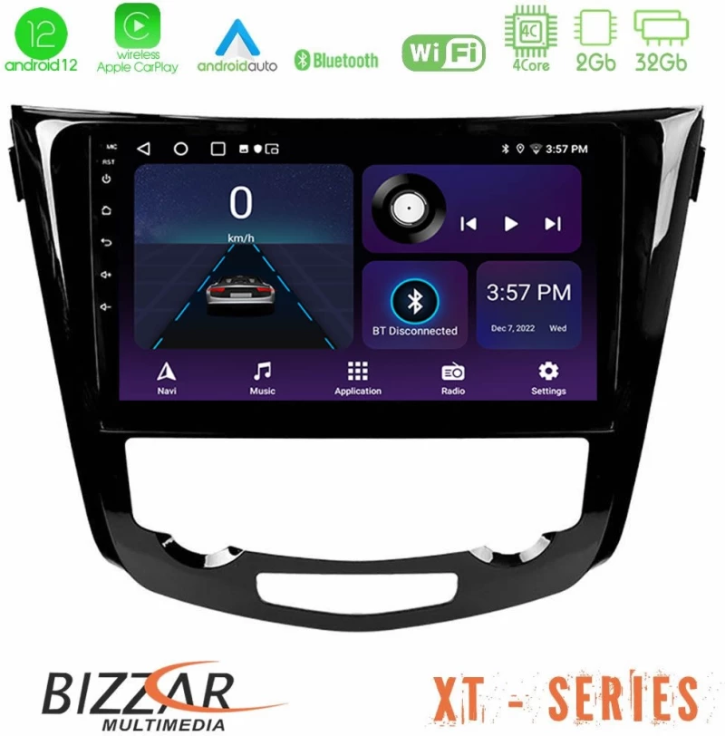 Bizzar XT Series Nissan Qashqai J11 (AUTO A/C) 4Core Android12 2+32GB Navigation Multimedia Tablet 10" U-XT-NS0004A