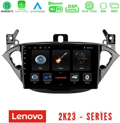 Lenovo Car Pad Opel Corsa E/Adam 4Core Android 13 2+32GB Navigation Multimedia Tablet 9" U-LEN-OP0425
