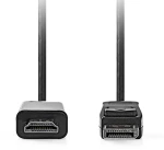 NEDIS CCGL37100BK20 DISPLAYPORT CABLE DISPLAYPORT MALE - HDMI CONNECTOR 1080p 2.00m BLACK