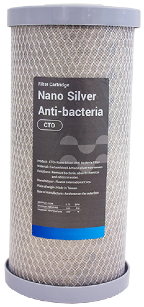 Φίλτρο συμπαγούς ενεργού άνθρακα με Nanosilver για συσκευές BIG BLUE 10". Primato BB-BLOCK-10