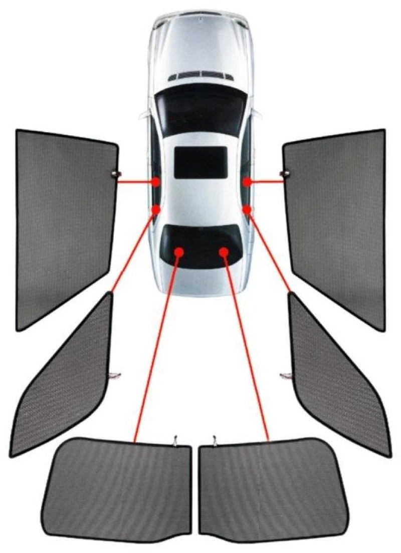 FORD TRANSIT CONNECT 5D 2013+ ΚΟΥΡΤΙΝΑΚΙΑ ΜΑΡΚΕ CAR SHADES - 6 ΤΕΜ. PVC.FOR-TRAC-5-A