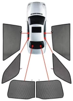 FORD TRANSIT CONNECT 5D 2013+ ΚΟΥΡΤΙΝΑΚΙΑ ΜΑΡΚΕ CAR SHADES - 6 ΤΕΜ. PVC.FOR-TRAC-5-A