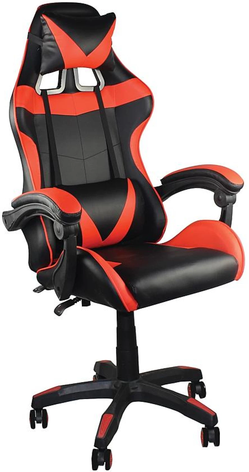 Πολυθρόνα Γραφείου BF7850 Μαύρο/Κόκκινο PU/PVC/Δέρμα 63x70x117/127cm