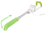 RAINBOW MINI MONOPOD 3.5mm PLUG SELFIE MONOPOD GREEN SF116